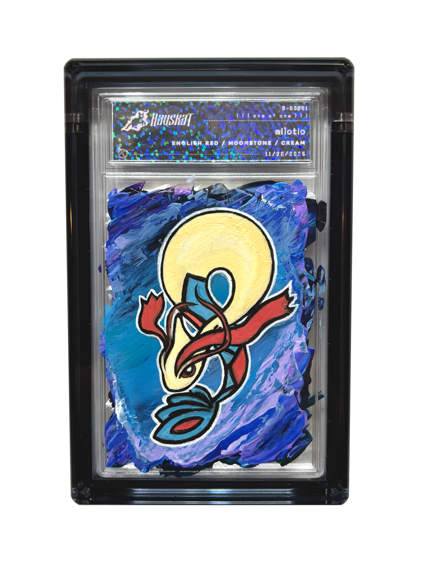 MILOTIC HAND-PAINTED ART CARD