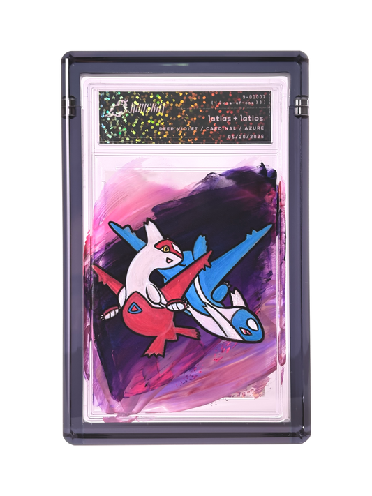 LATIAS + LATIOS HAND-PAINTED ART CARD